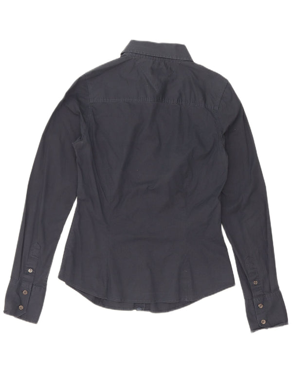 Tommy Hilfiger Γυναικείο Πουκάμισο UK 12 Medium Navy Blue βαμβακερό