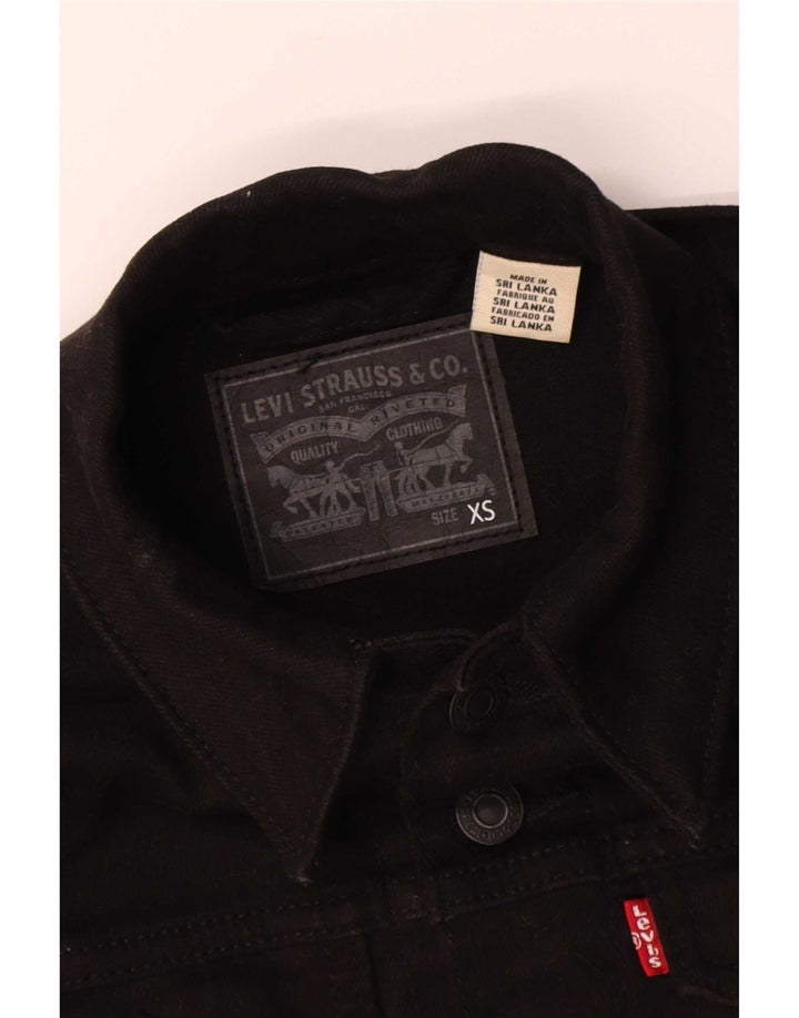 Γυναικείο τζιν μπουφάν Levi's UK 6 XS μαύρο βαμβακερό