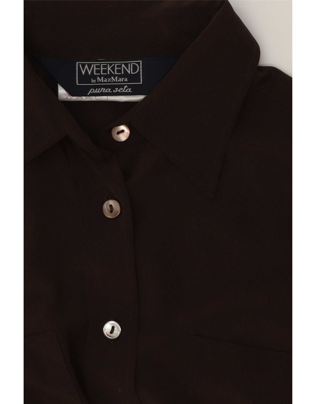 Max Mara Γυναικείο πουκάμισο Weekend UK 16 Large Brown Silk