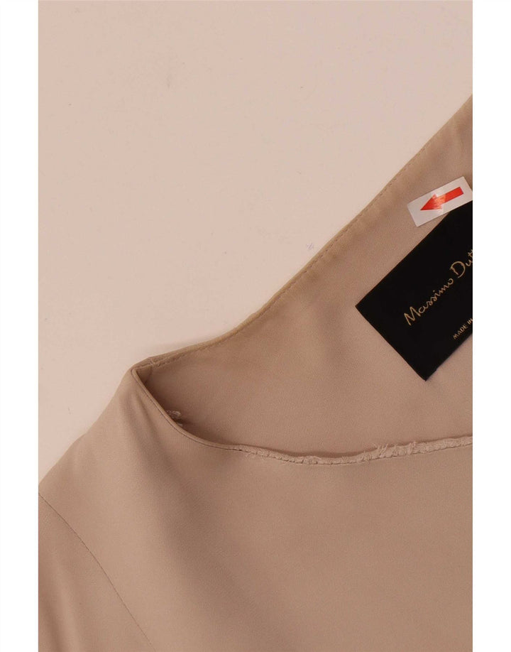 Massimo Dutti γυναικείο αμάνικο σακάκι μακρόστενο UK 14 Medium Beige