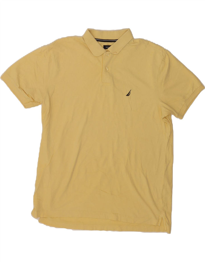 NAUTICA Mens Polo Shirt Large Yellow Cotton Vintage Nautica and Second-Hand Nautica from Messina Hembry 