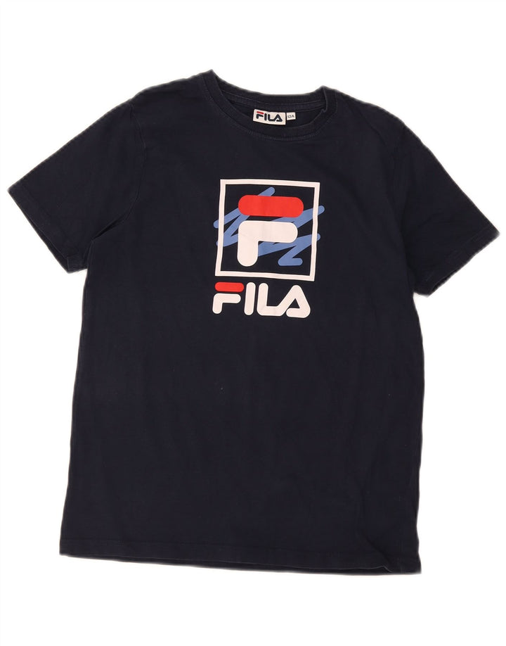 Fila Boys Graphic T-Shirt Top 11-12 Years Navy Blue