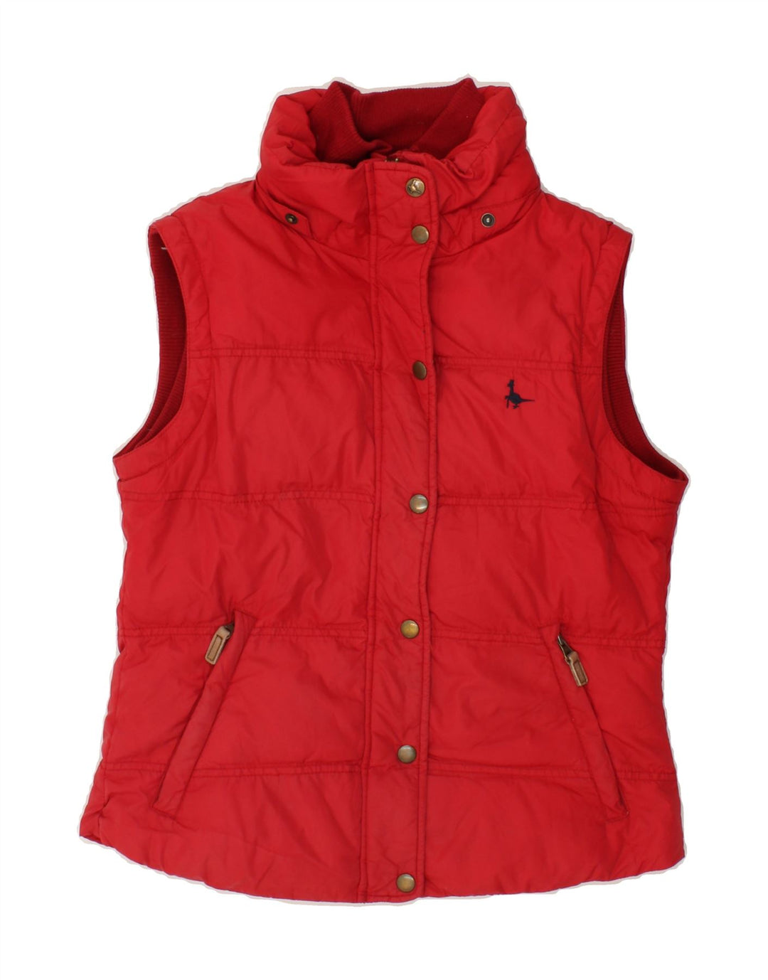 JACK WILLS Womens Padded Gilet UK 10 Small Red Nylon Vintage Jack Wills and Second-Hand Jack Wills from Messina Hembry 