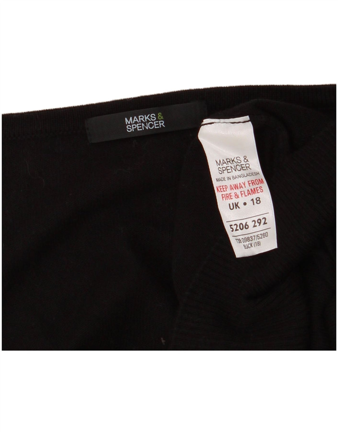 MARKS & SPENCER Γυναικείο πουλόβερ ζακέτα με μανίκια 3/4 UK 18 XL Μαύρο