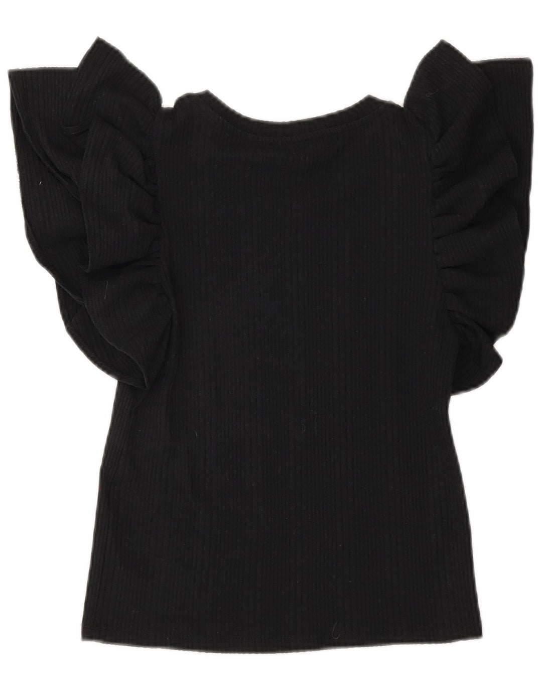 Zara Γυναικεία Μπλούζα Crop Top UK 10 Small Black