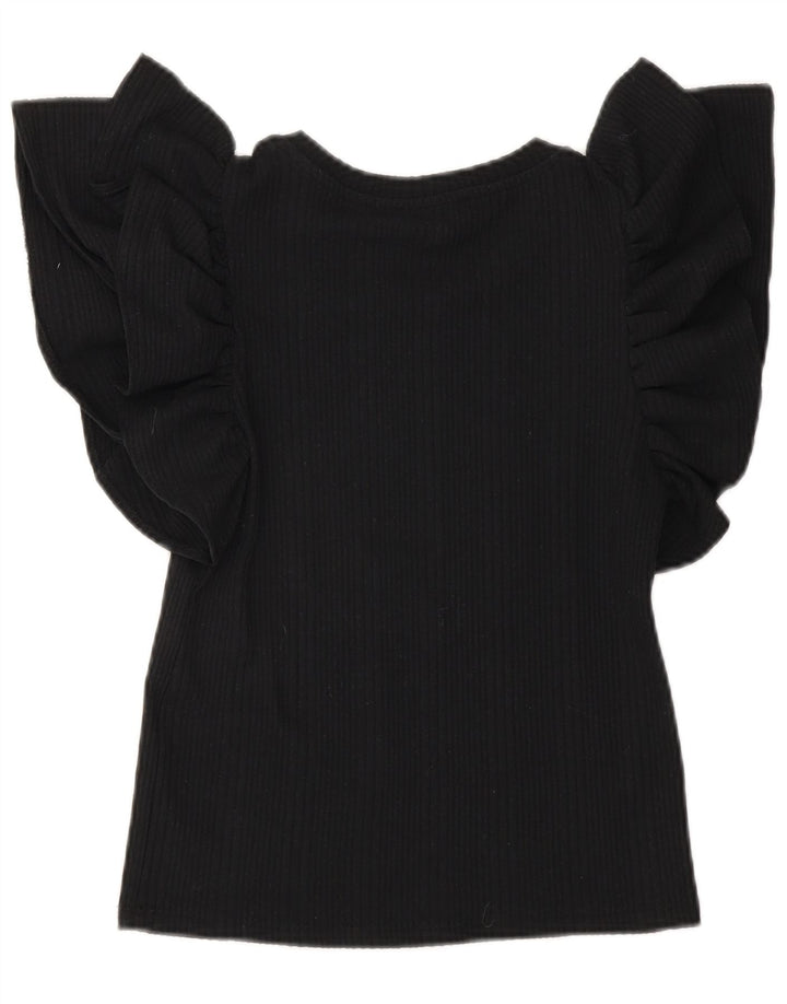 Zara Γυναικεία Μπλούζα Crop Top UK 10 Small Black
