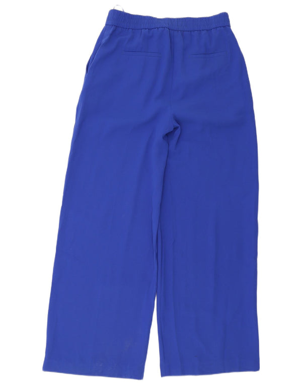 Marks & Spencer Γυναικείο φαρδύ παντελόνι casual UK 14 μεγάλο W34 L33 μπλε