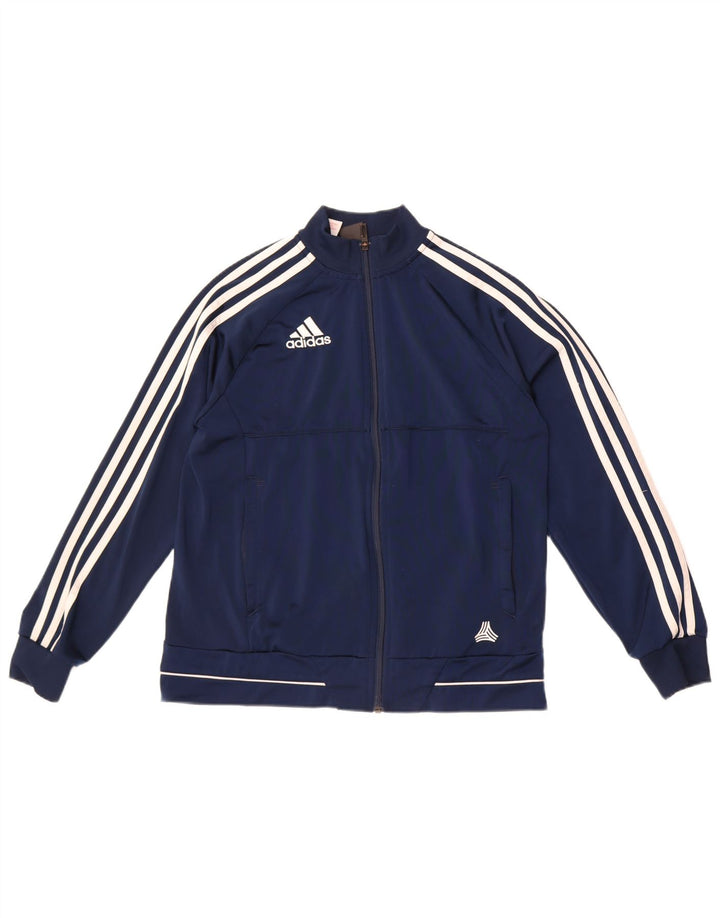 Adidas Boys αθλητική φόρμα Top Jacket 13-14 Years Navy Blue Polyester