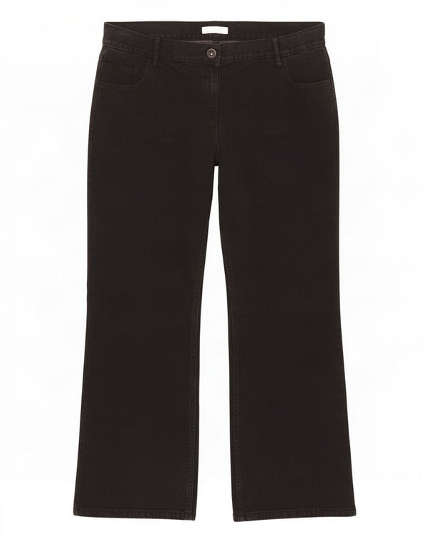 Marks & Spencer Womens Bootcut Jeans UK 18 XL W37 L28 Μαύρο βαμβακερό