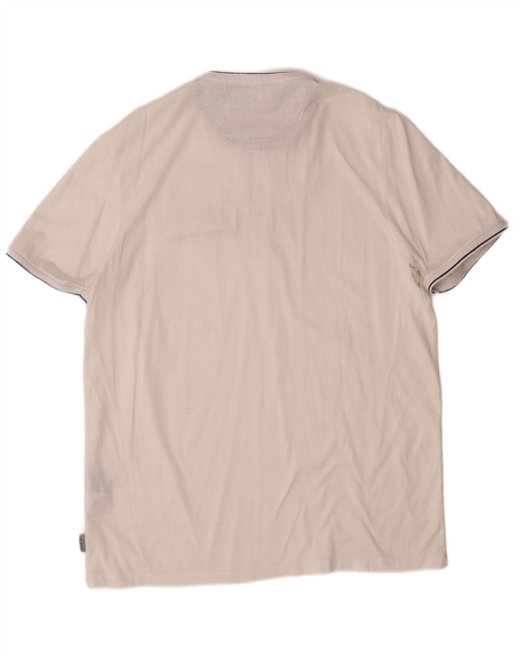 TED BAKER Mens T-Shirt Top Large White Cotton