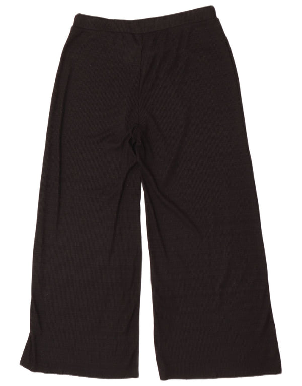 Zara Γυναικεία Φαρδιά Φόρμα Παντελόνια UK 18 XL Μαύρο