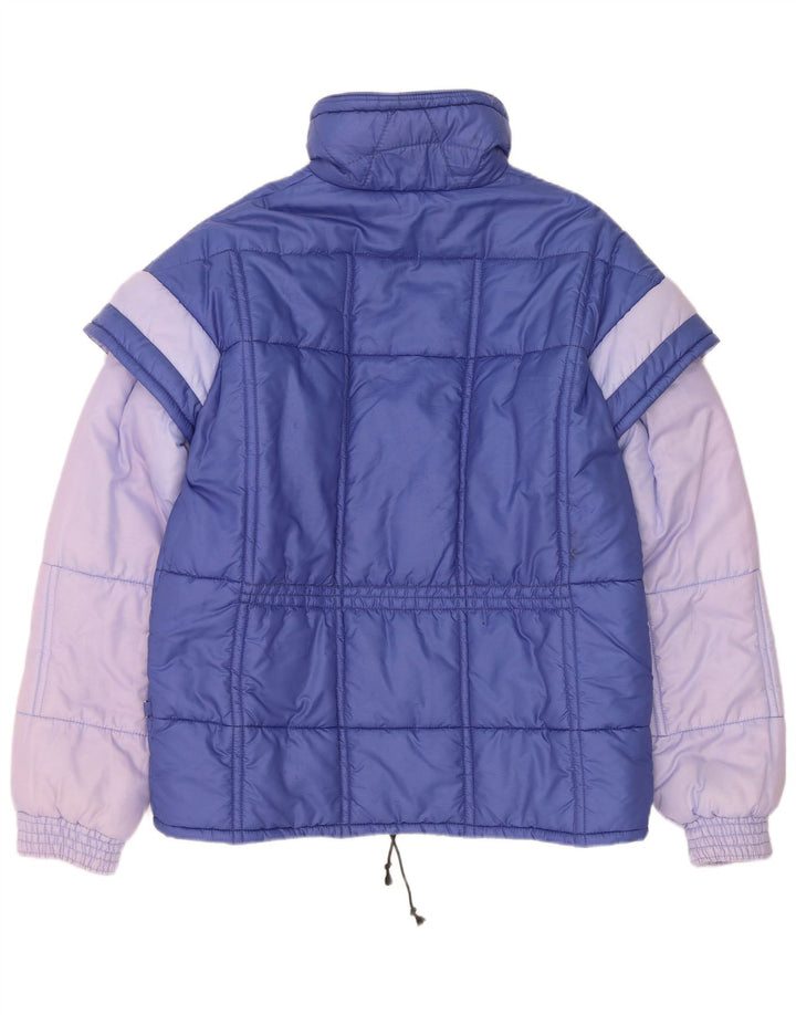 Vintage Ανδρικό μπουφάν με επένδυση IT 48 Medium Blue Colourblock Polyamide