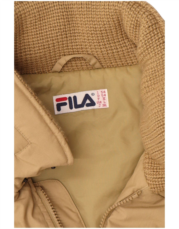 Ανδρικό Αντιανεμικό Μπουφάν Fila IT 54 2XL Beige Polyester