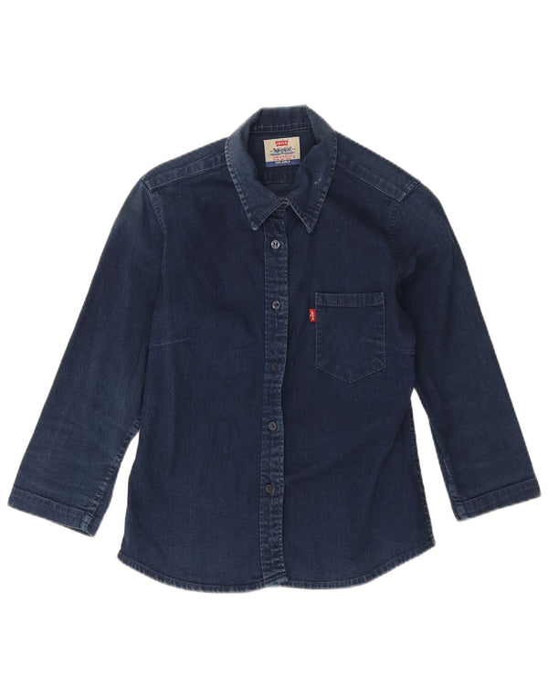 Levi's Girls 3/4 μανίκι τζιν πουκάμισο 15-16 ετών Small Navy Blue