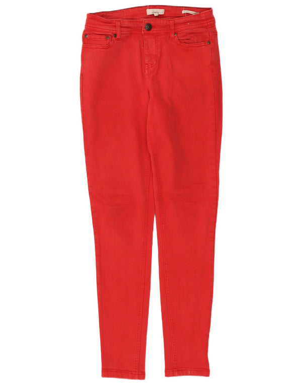 JOULES Γυναικεία Super Skinny Jeans UK 10 Small W28 L30 Red Cotton