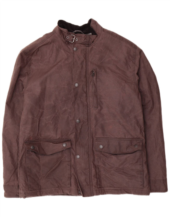 Marks & Spencer Ανδρικό κερωμένο βαμβακερό μπουφάν UK 38 Medium Brown