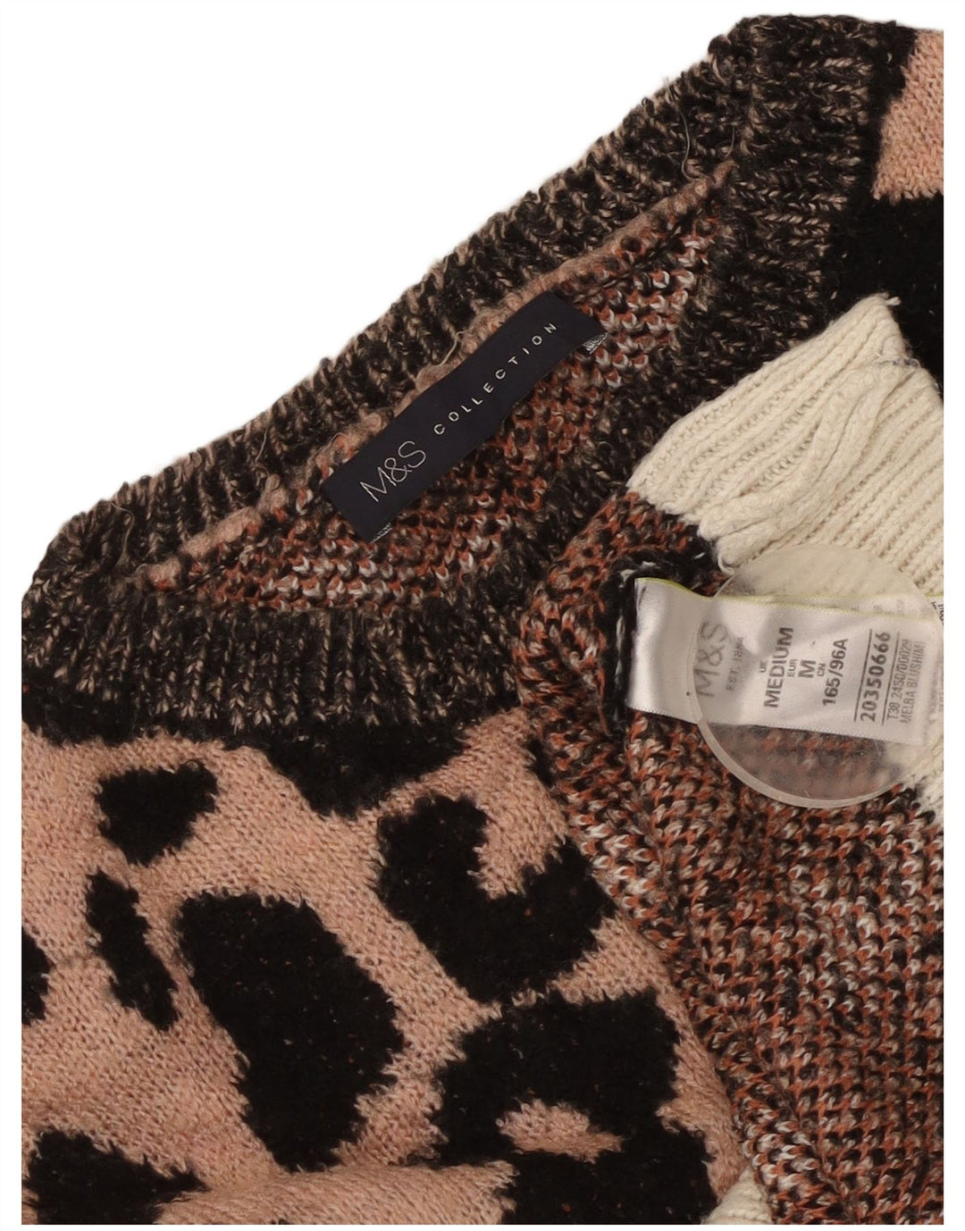 Marks & Spencer Γυναικείο πουλόβερ με λαιμόκαυστο UK 14 μεσαίο πολύχρωμο