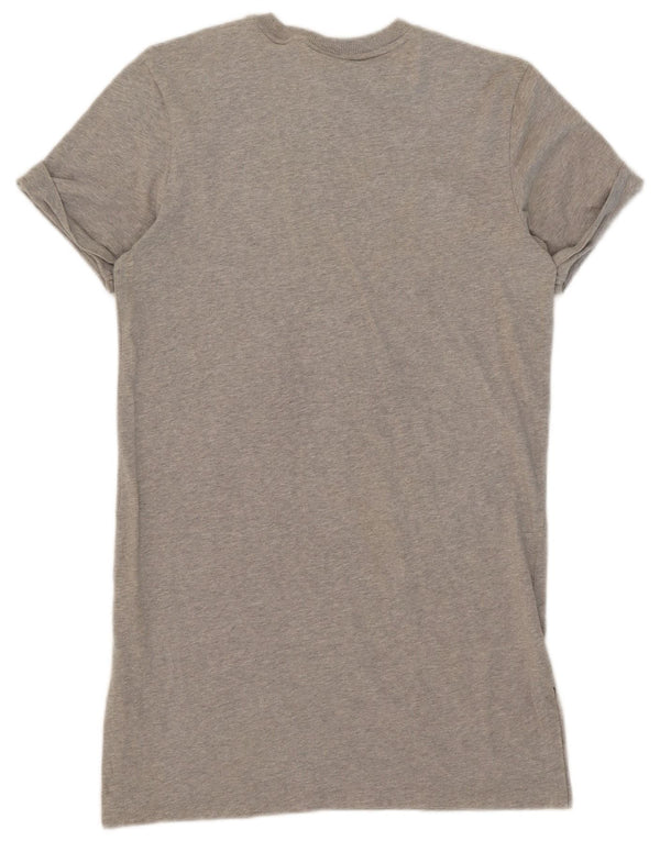Adidas Γυναικείο T-Shirt φόρεμα UK 10 Small γκρι βαμβακερό