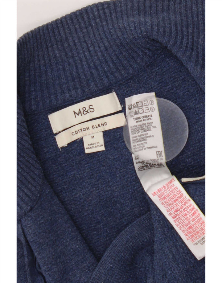 Marks & Spencer Γυναικείο πουλόβερ UK 14 Medium Navy Blue Polyester