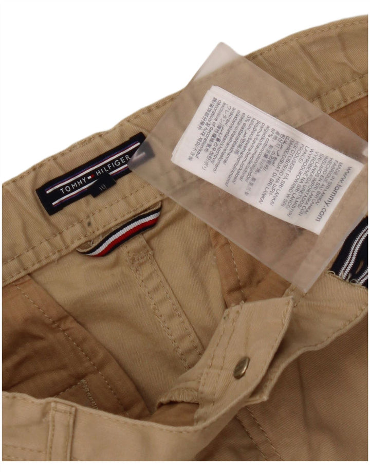 TOMMY HILFIGER Boys Slim Chino Παντελόνι 9-10 ετών W26 L25 Μπεζ βαμβακερό