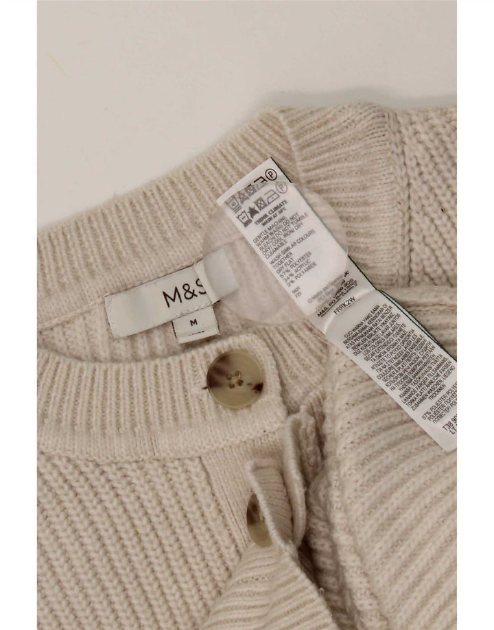 Marks & Spencer Γυναικεία ζακέτα πουλόβερ UK 14 μεσαίο μπεζ πολυεστέρας