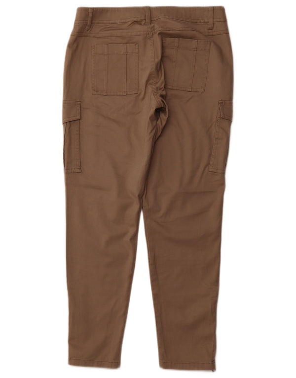 DKNY Womens Tapered Cargo Trousers US 6 Medium W28 L26 Brown Cotton