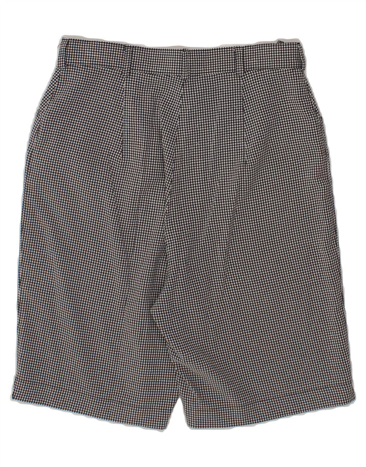 VINTAGE Womens Casual Shorts EU 38 Medium W30 Black Check Polyester Vintage Vintage and Second-Hand Vintage from Messina Hembry 