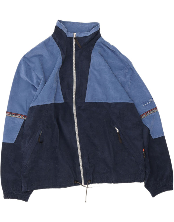 Μεγάλη ανδρική βελούδινη φόρμα Escapes EU 56 XL Navy Blue Colourblock