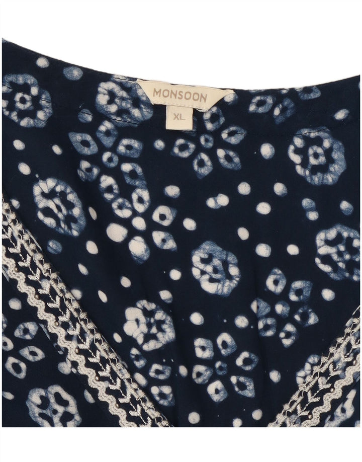 Monsoon γυναικεία ολόσωμη φόρμα UK 18 XL Navy Blue Floral