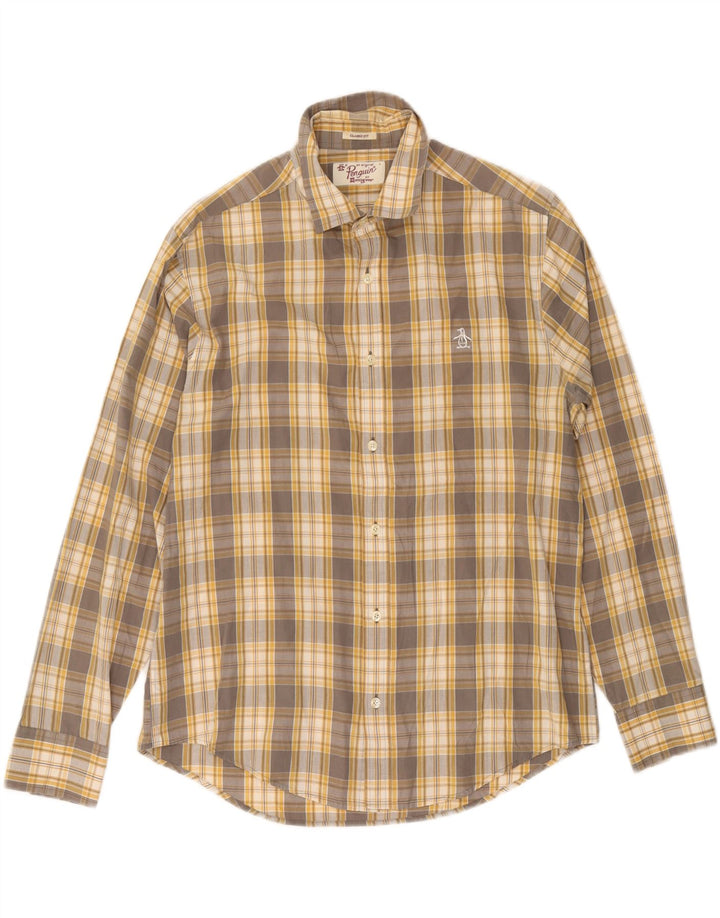 Ανδρικό πουκάμισο Penguin Classic Fit Large Grey Check