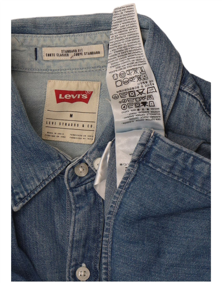 Ανδρικό τζιν πουκάμισο Levi's Standard Fit, μεσαίο μπλε βαμβακερό