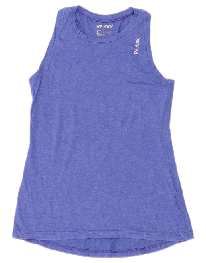 Γυναικείο γιλέκο REEBOK τοπ UK 8 Small Blue Polyester