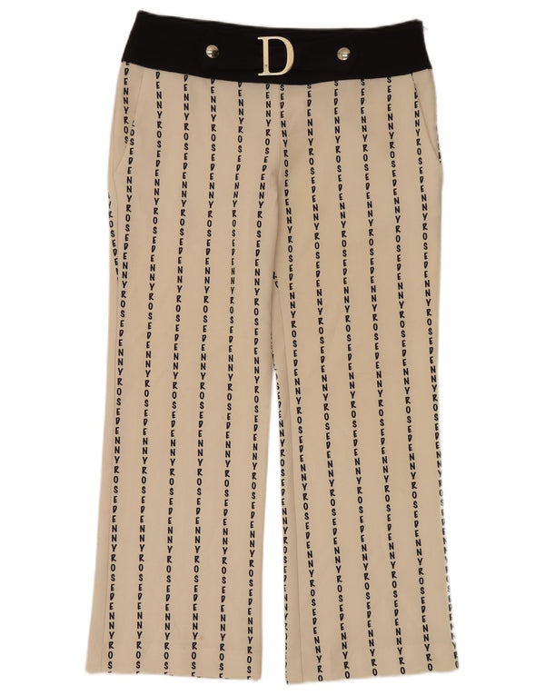 Γυναικείο γραφικό casual παντελόνι Denny Rose IT 44 Medium W32 L28 Beige