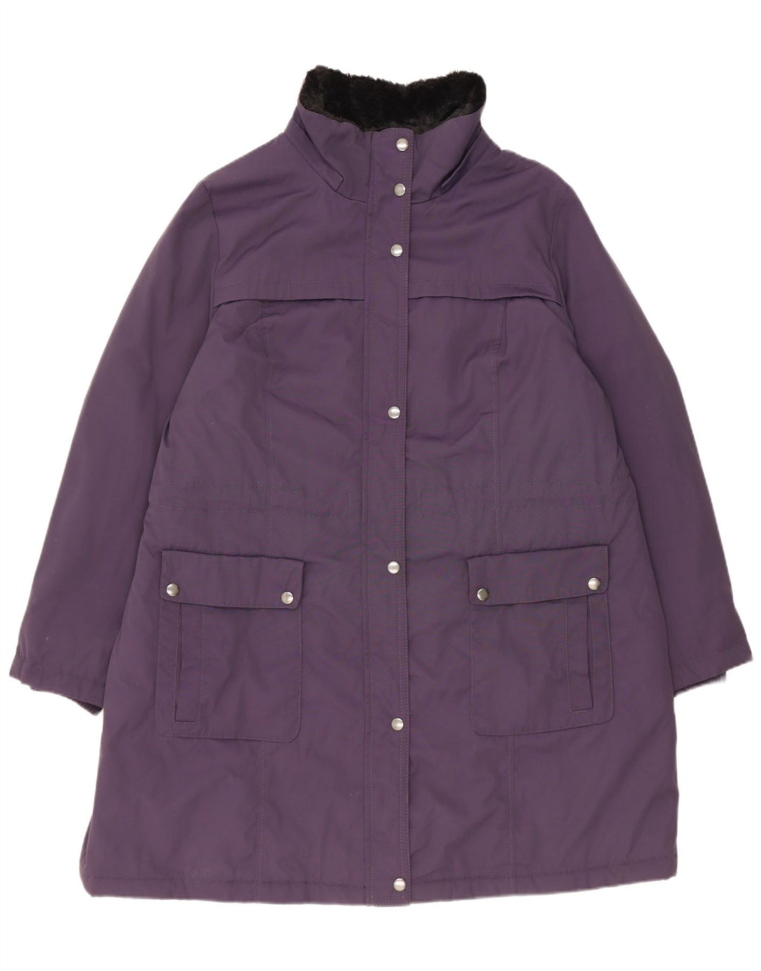 Marks & Spencer Γυναικείο παλτό UK 18 XL Purple Polyamide