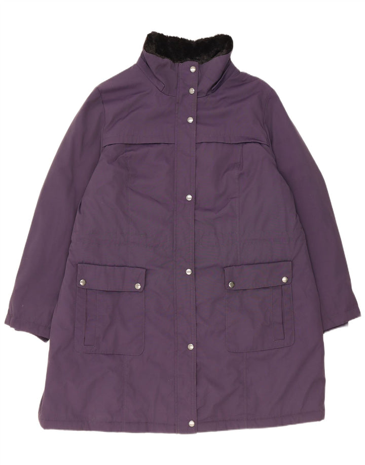 Marks & Spencer Γυναικείο παλτό UK 18 XL Purple Polyamide