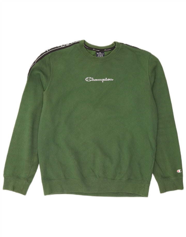 Ανδρικό γραφικό φούτερ Champion Jumper Μεσαίο πράσινο βαμβακερό