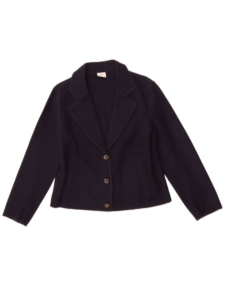Lee Cooper Γυναικείο μπουφάν blazer 3 κουμπιών UK 12 Medium Navy Blue Polyester
