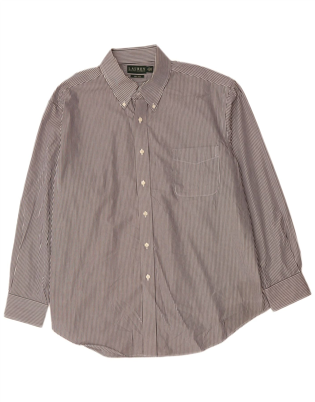 Ανδρικό πουκάμισο RALPH LAUREN Νούμερο 18 2XL Μαύρη ρίγα βαμβακερή