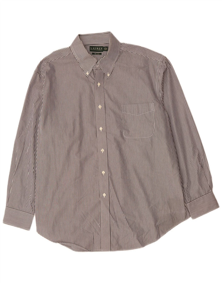 Ανδρικό πουκάμισο RALPH LAUREN Νούμερο 18 2XL Μαύρη ρίγα βαμβακερή