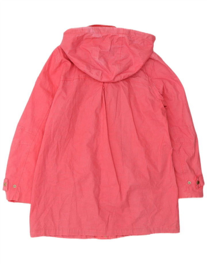JOULES Γυναικείο Αδιάβροχο με κουκούλα UK 12 Medium Pink Λευκό