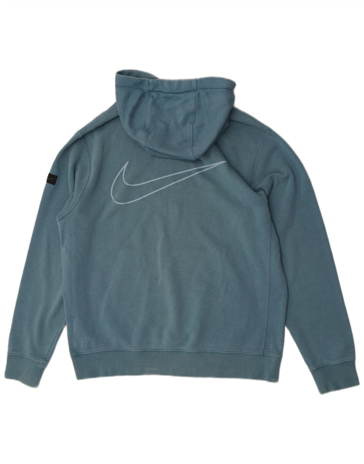 Ανδρικά γραφικά κουκούλα Nike, μεσαίο μπλε βαμβακερό