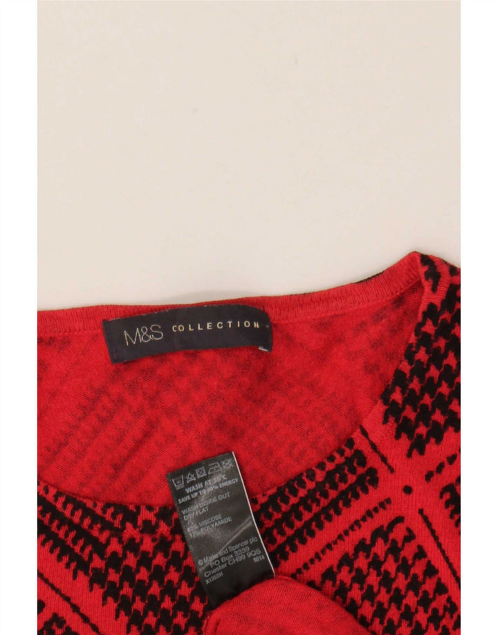 Marks & Spencer Γυναικείο πουλόβερ με λαιμόκαυστο UK 12 Medium Red