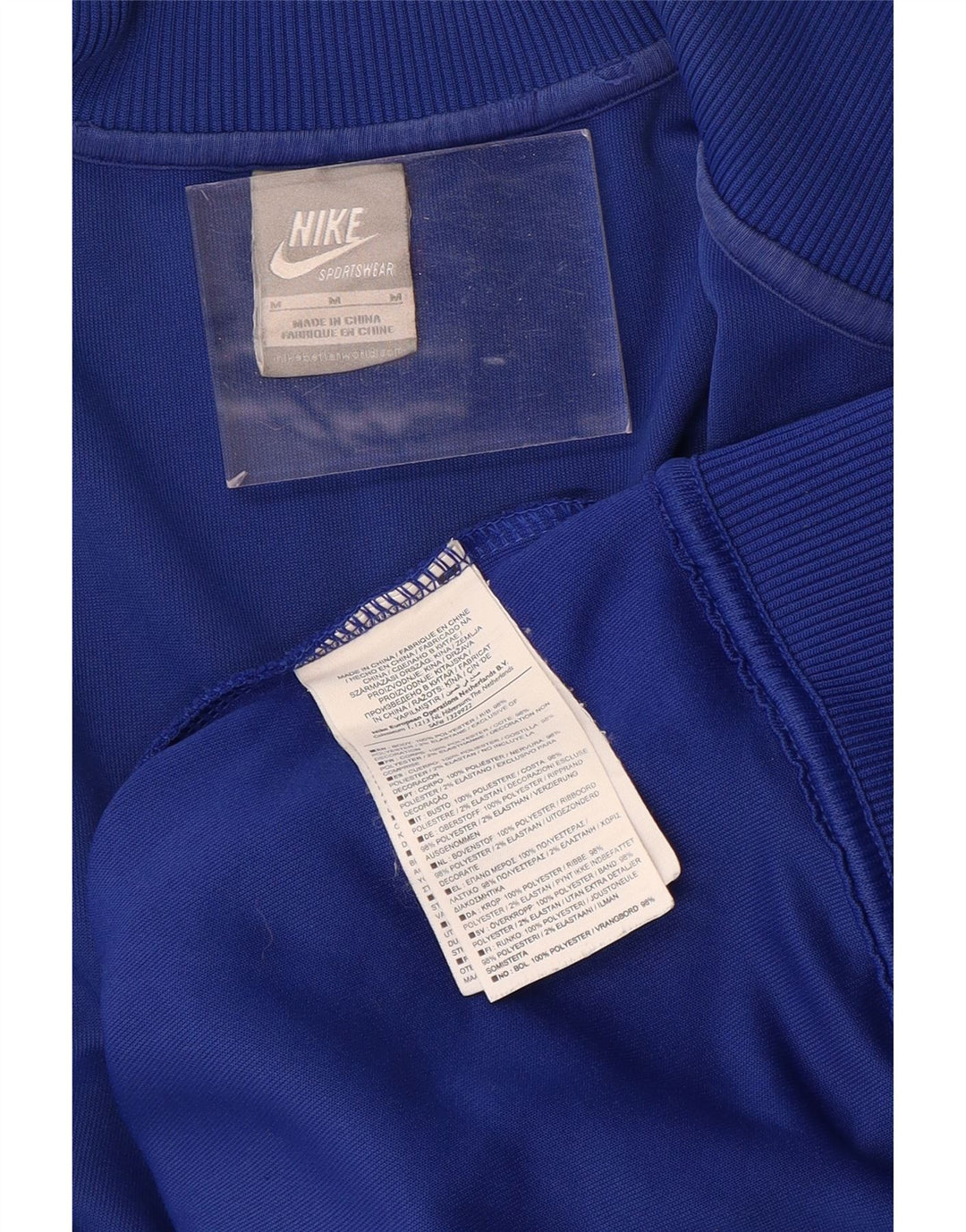 Ανδρική φόρμα γυμναστικής με γραφικό NIKE Μπουφάν μεσαίου μπλε χρώματος πολυεστέρας