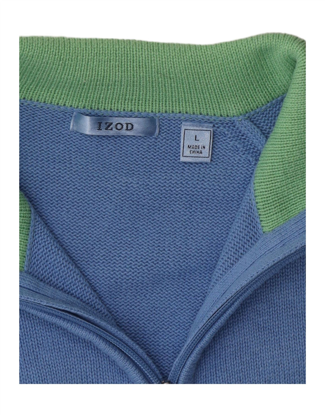 IZOD Womens Cardigan Sweater UK 16 Large Blue Cotton Vintage Izod and Second-Hand Izod from Messina Hembry 