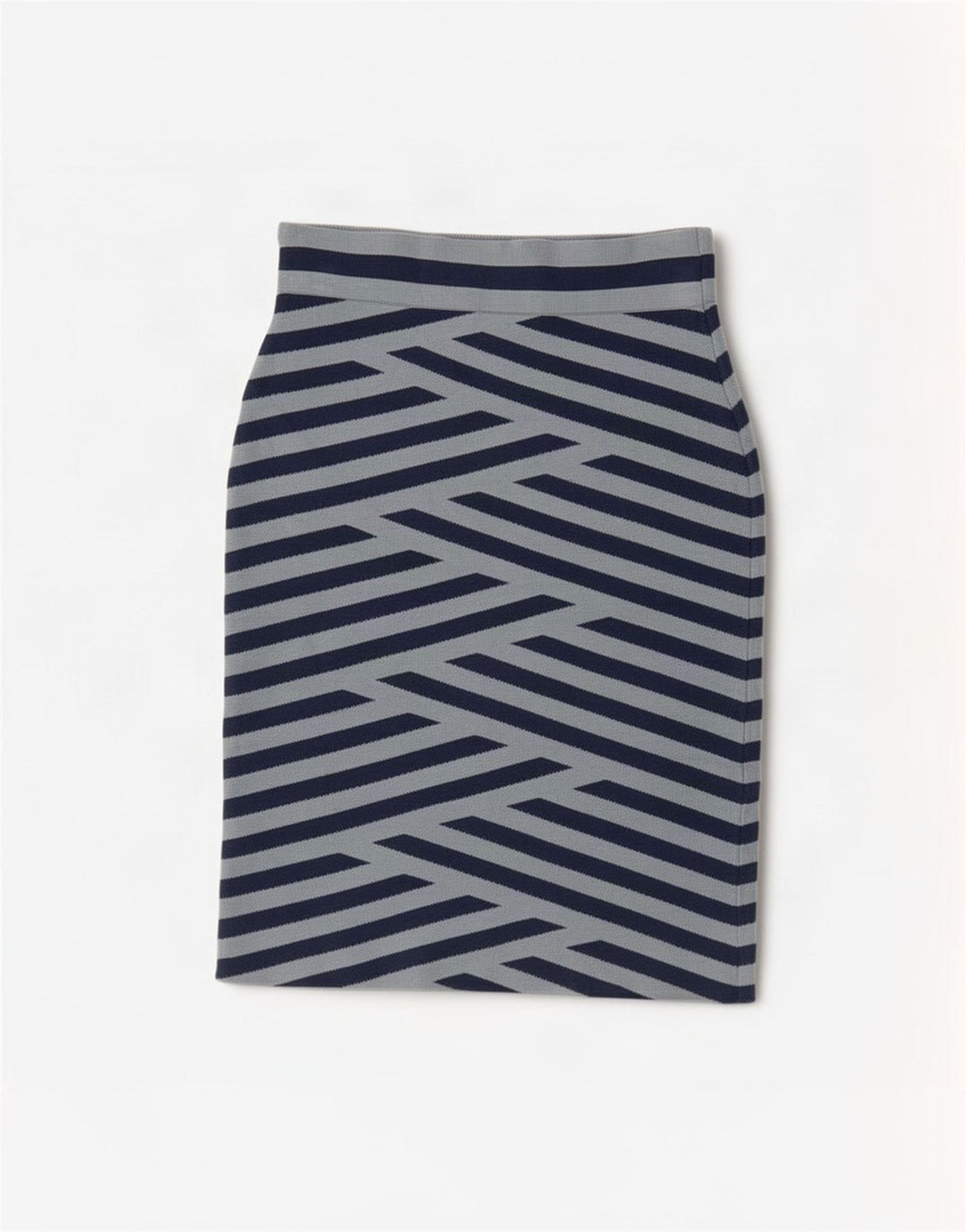 BCBGMAXAZRIA Γυναικεία Pencil Φούστα Μεσαία W26 Μπλε ριγέ ρεγιόν