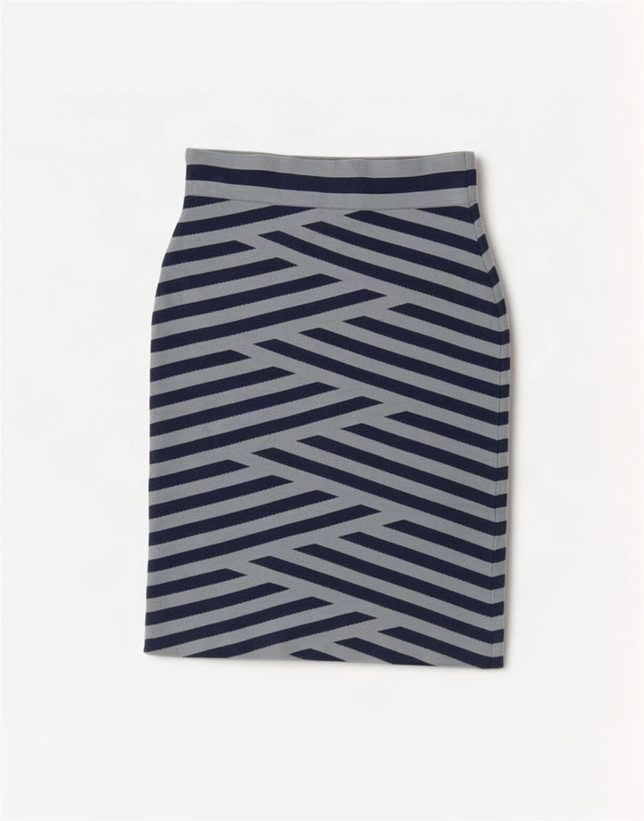 BCBGMAXAZRIA Γυναικεία Pencil Φούστα Μεσαία W26 Μπλε ριγέ ρεγιόν