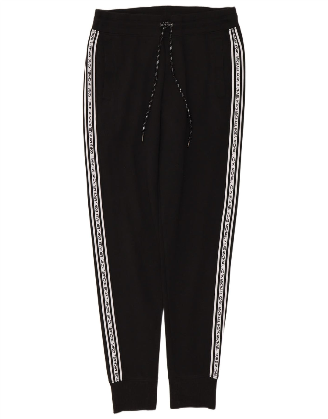 MICHAEL KORS Ανδρικά γραφικά αθλητικά παντελόνια Joggers Μικρό μαύρο βαμβακερό