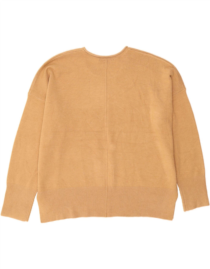 FRENCH CONNECTION Womens Crew Neck Jumper Sweater UK 14 Medium Beige Vintage French Connection and Second-Hand French Connection from Messina Hembry 