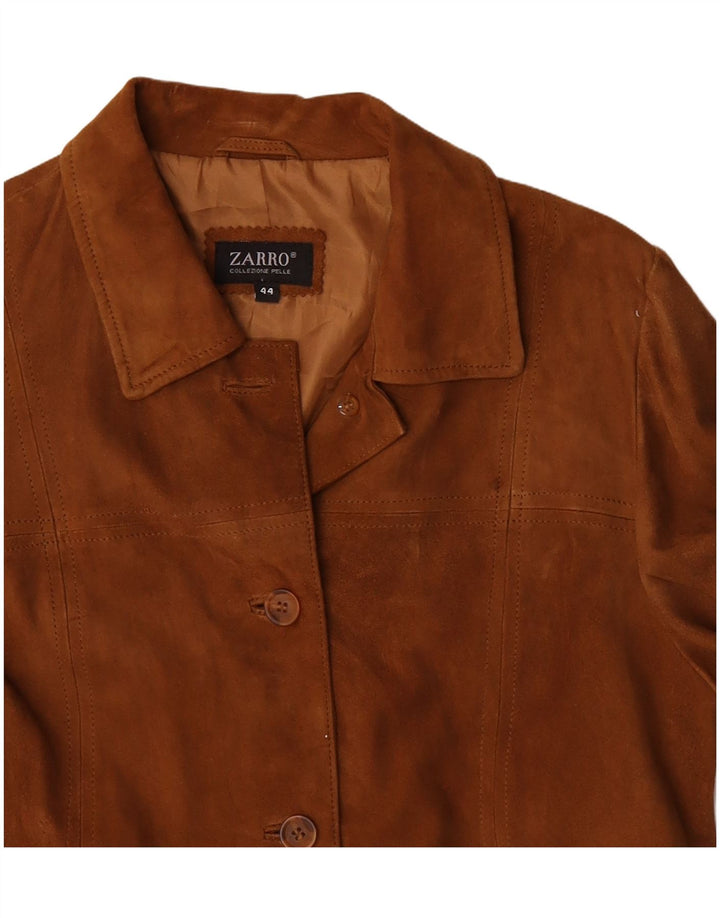 Zarro Γυναικείο Suede Jacket IT 44 Δερμάτινο Μεσαίο Καφέ