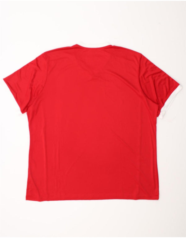 Adidas Ανδρικό T-Shirt Climalite Top 3XL Κόκκινο πολυεστέρας